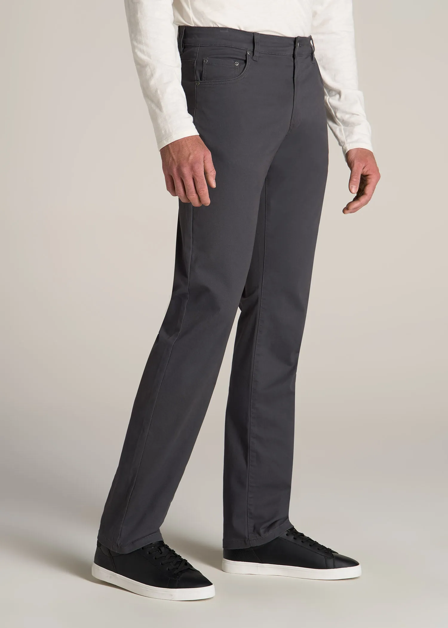 J1 STRAIGHT Leg Five-Pocket Pants for Tall Men in Iron Grey