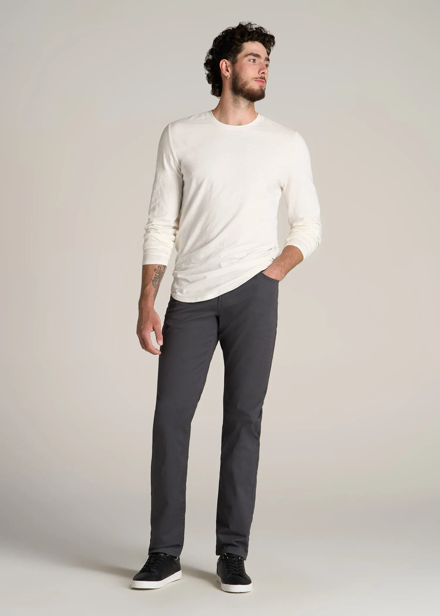 J1 STRAIGHT Leg Five-Pocket Pants for Tall Men in Iron Grey