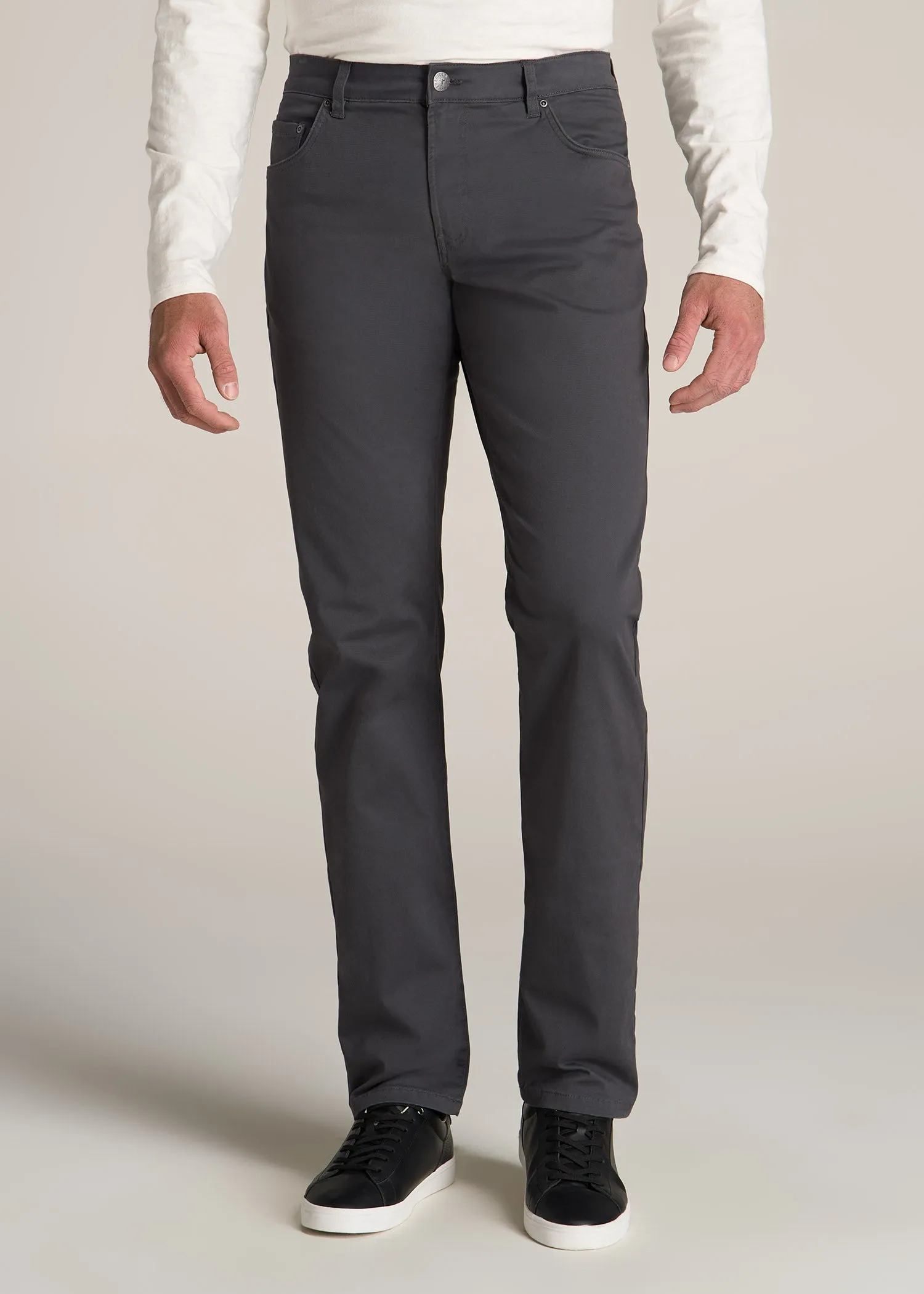 J1 STRAIGHT Leg Five-Pocket Pants for Tall Men in Iron Grey