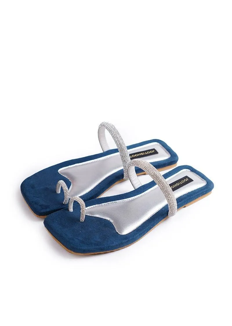 JootiShooti - Sapphire Diamanté Slides