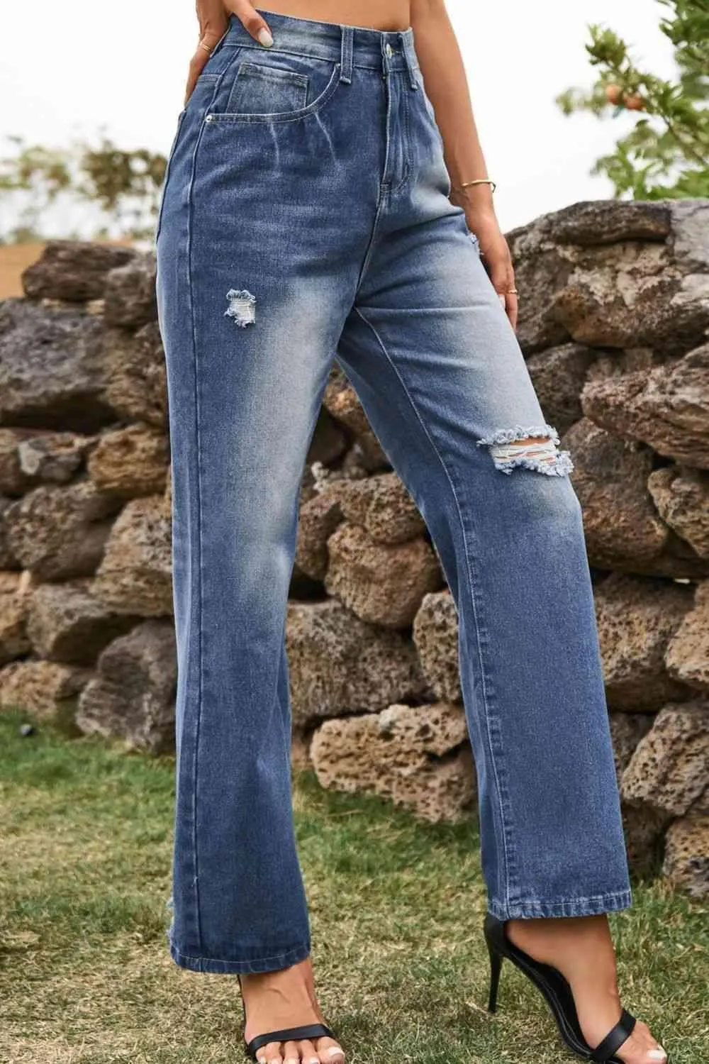 Keep It Casual Relaxed Fit Distressed Jeans