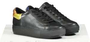 Kurt Geiger Black Laney Eagle Rainbow Detail Trainers UK 5 EU 38 👠