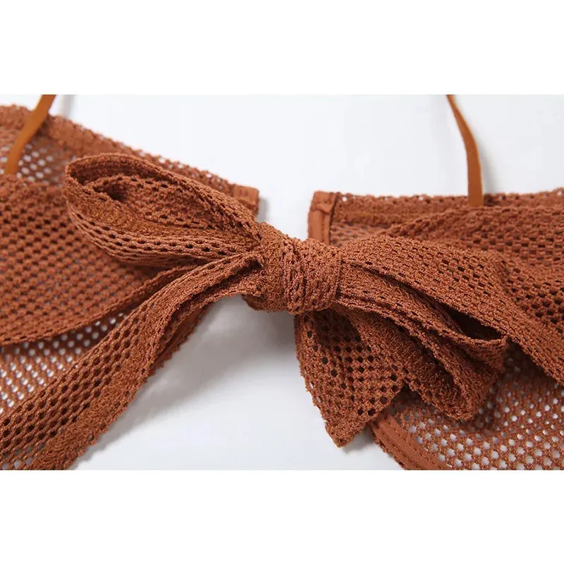 Lace-Up Crop & Skirt Set