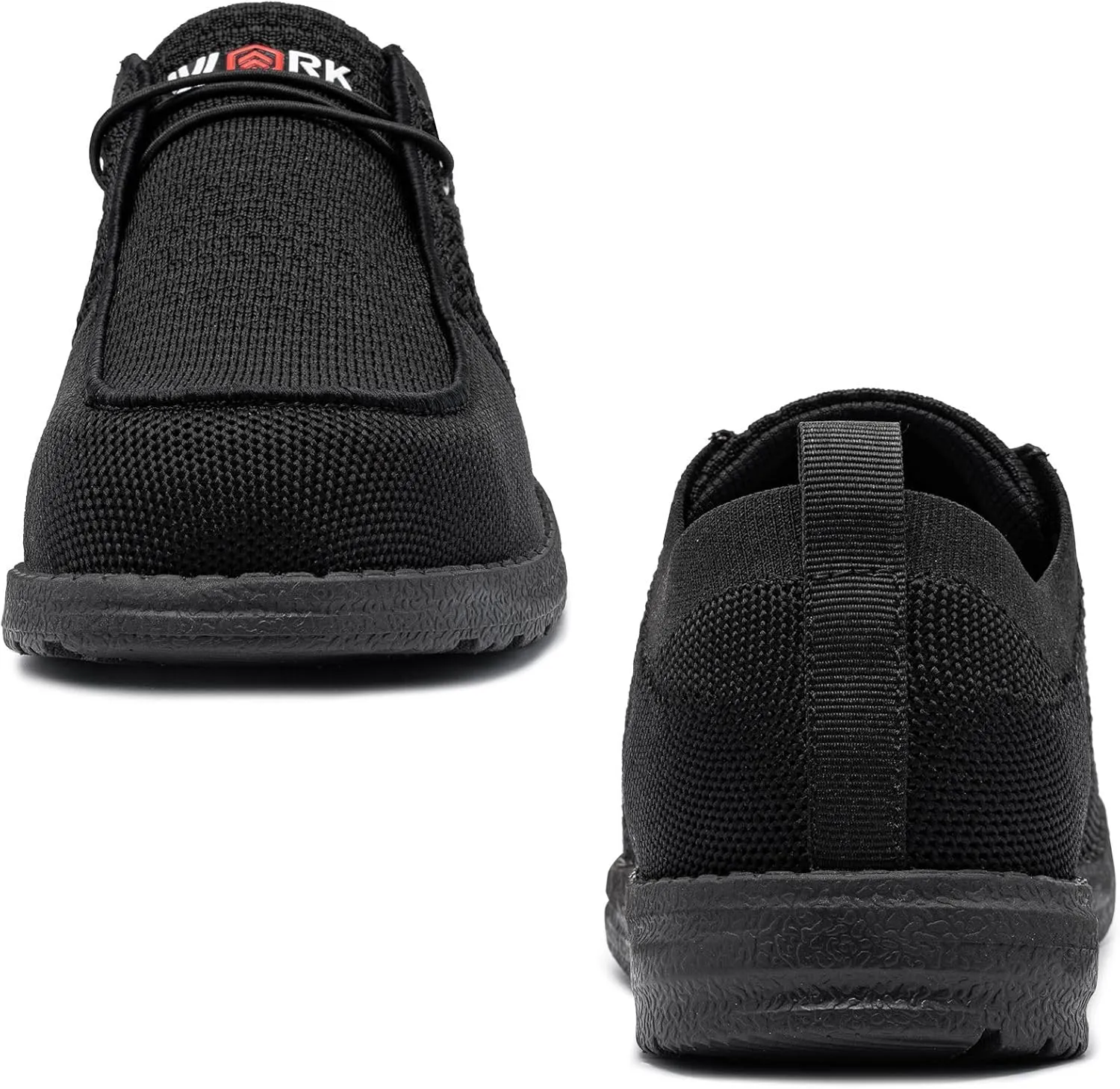 LARNMERN Steel Toe Loafers Women Lightweight Comfortable Slip On Walking Casual Flats Sneakers Work Safety Shoes