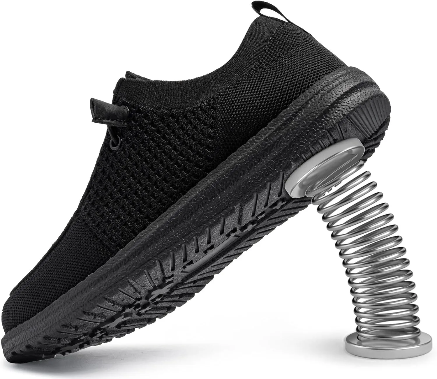 LARNMERN Steel Toe Loafers Women Lightweight Comfortable Slip On Walking Casual Flats Sneakers Work Safety Shoes