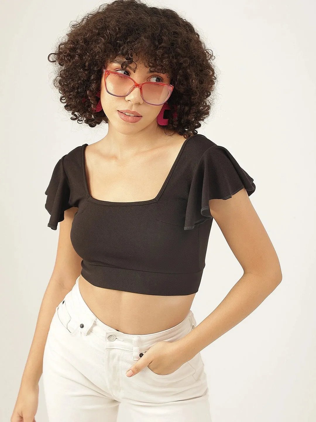 Let's Tie It Emerald Cropped Tank Top