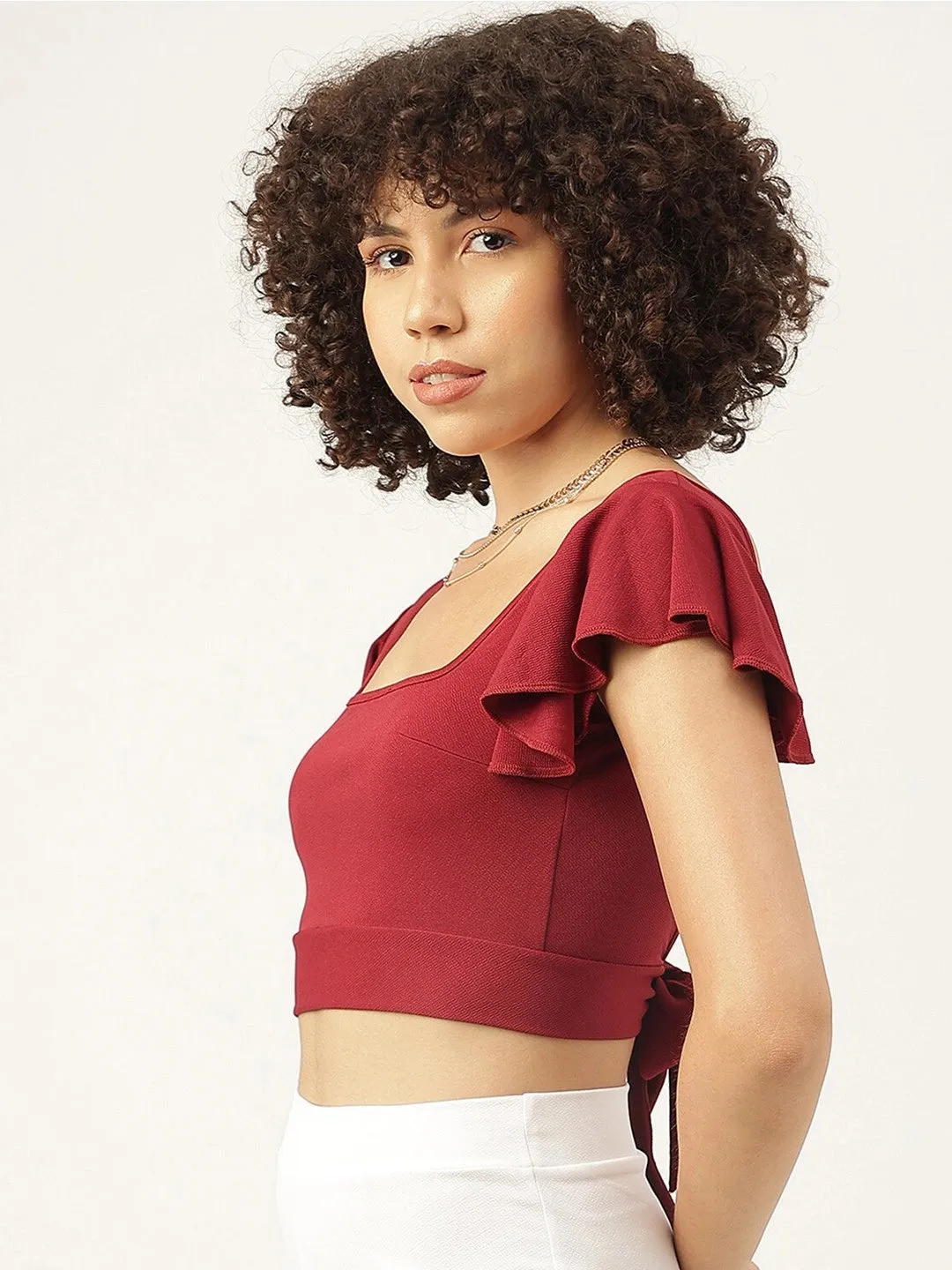 Let's Tie It Emerald Cropped Tank Top