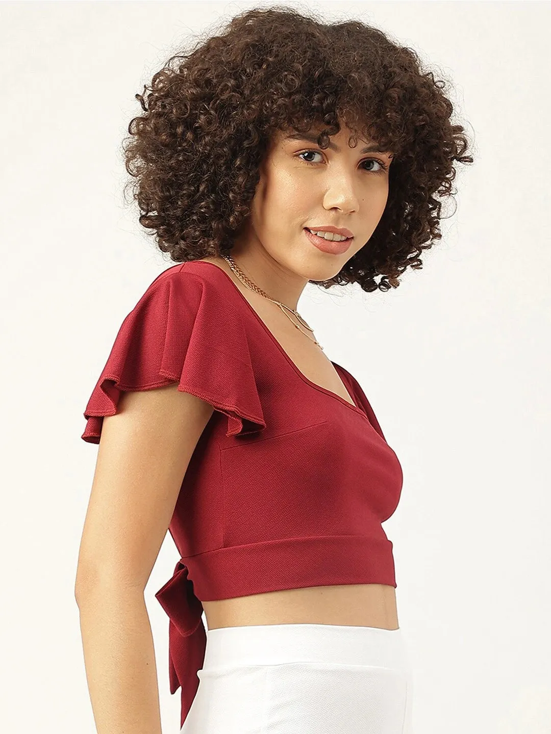 Let's Tie It Emerald Cropped Tank Top