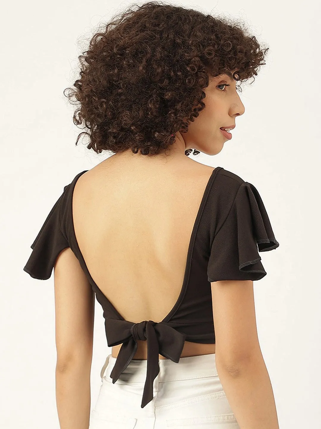 Let's Tie It Emerald Cropped Tank Top