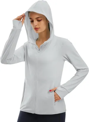 Libin Women's Sun Shirts Full Zip UPF 50  Sun Protection Hoodie Jacket Long Sleeve Hiking Outdoor Performance with Pockets Libin Women's Sun Shirts Full Zip UPF 50  Sun Protection Hoodie Jacket Long Sleeve Hiking Outdoor Performance with Pockets