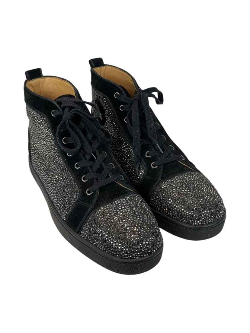 Louboutin Size 43 Men's Louis Strass High Top Sneakers