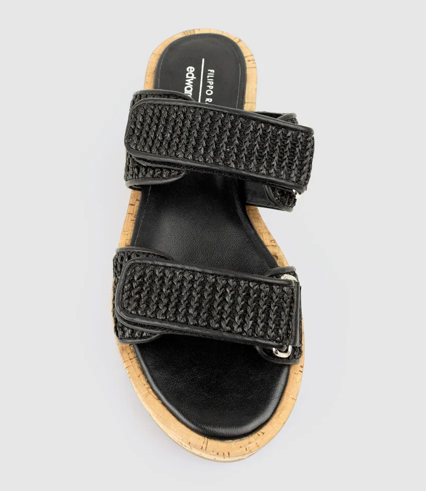 LYMERIC Two Strap Slide on Unit in Black