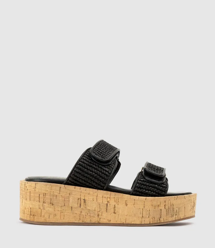 LYMERIC Two Strap Slide on Unit in Black
