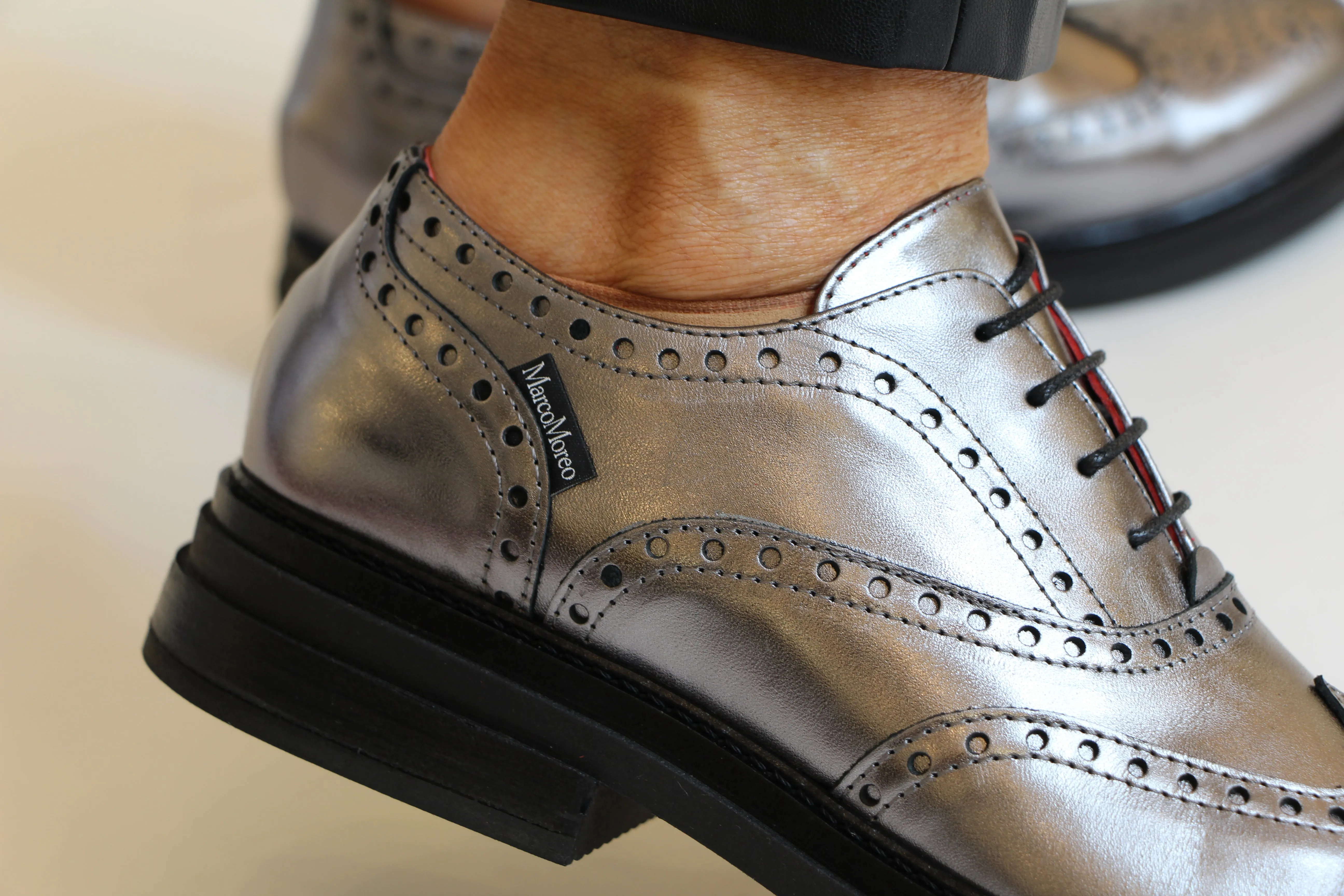 MARCO MOREO Pewter Leather Brogue G1240