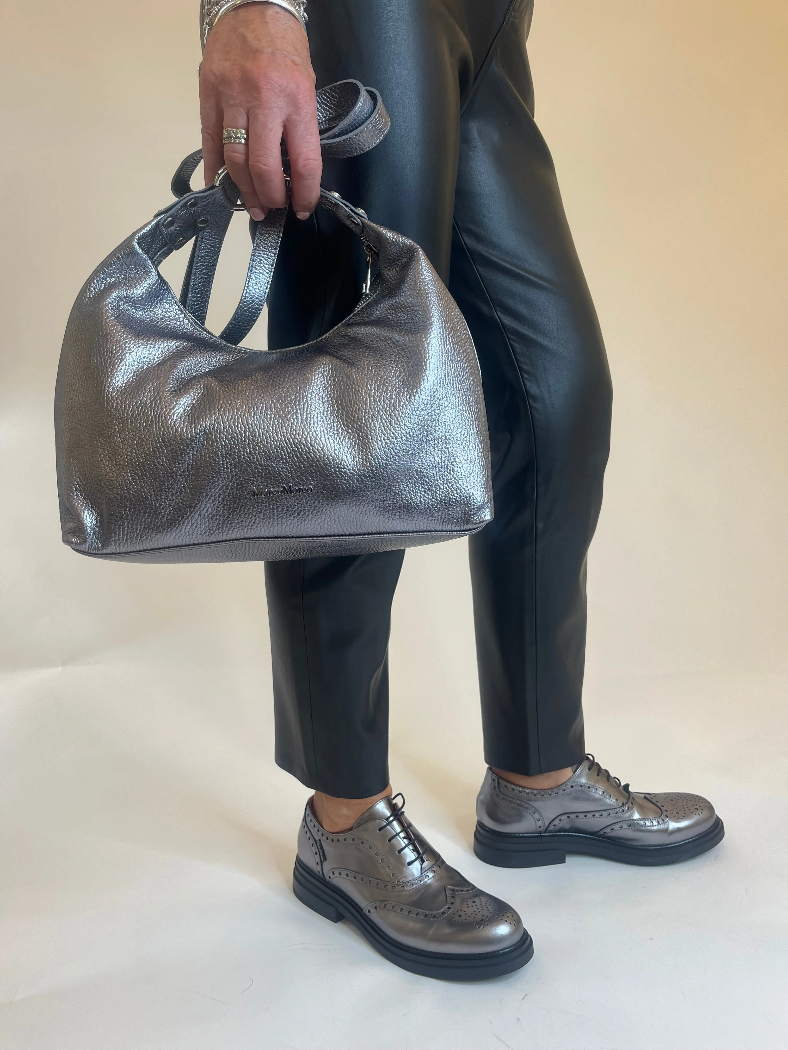 MARCO MOREO Pewter Leather Brogue G1240