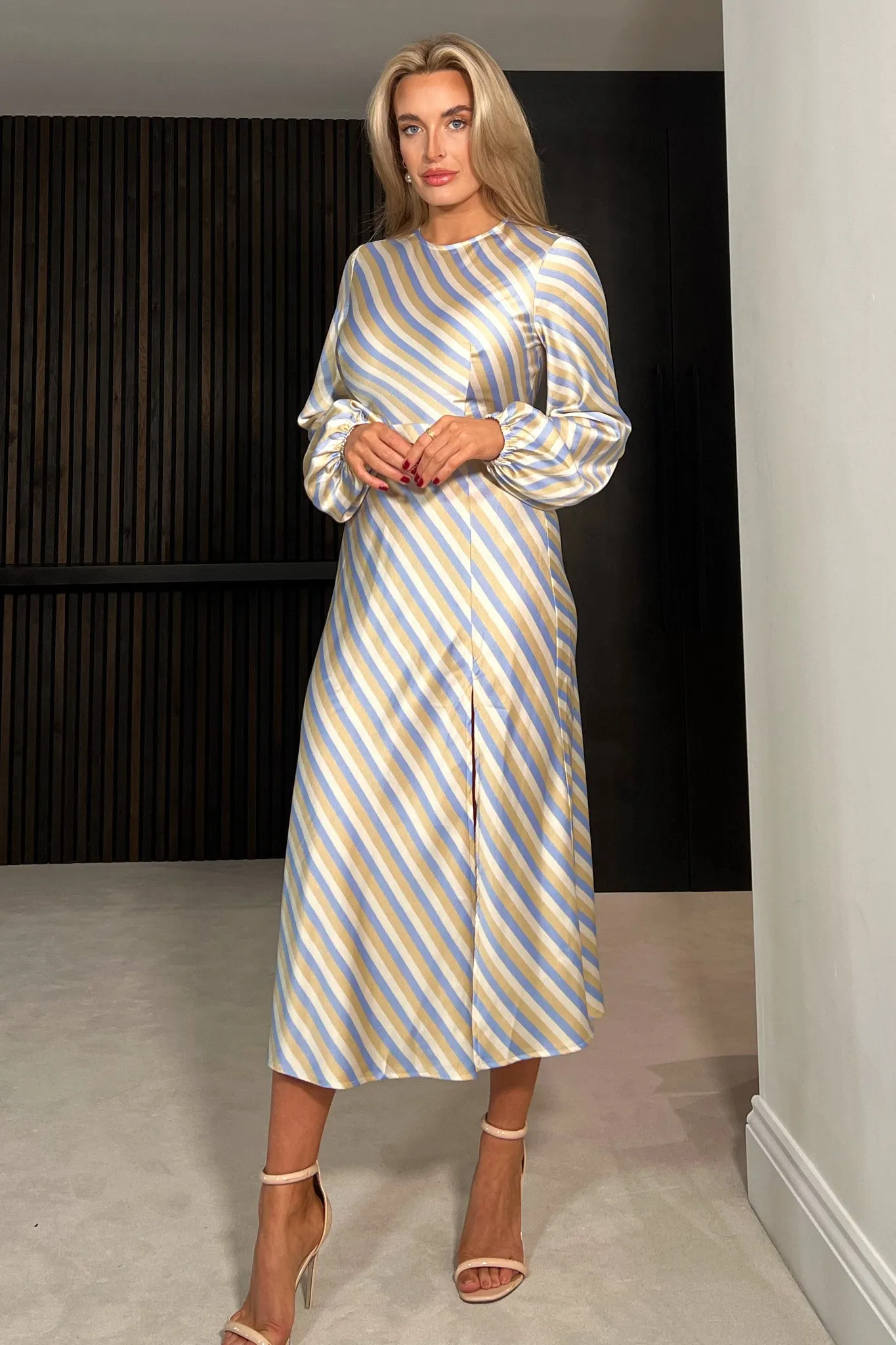 Mariana Pastel Stripe Midi Dress