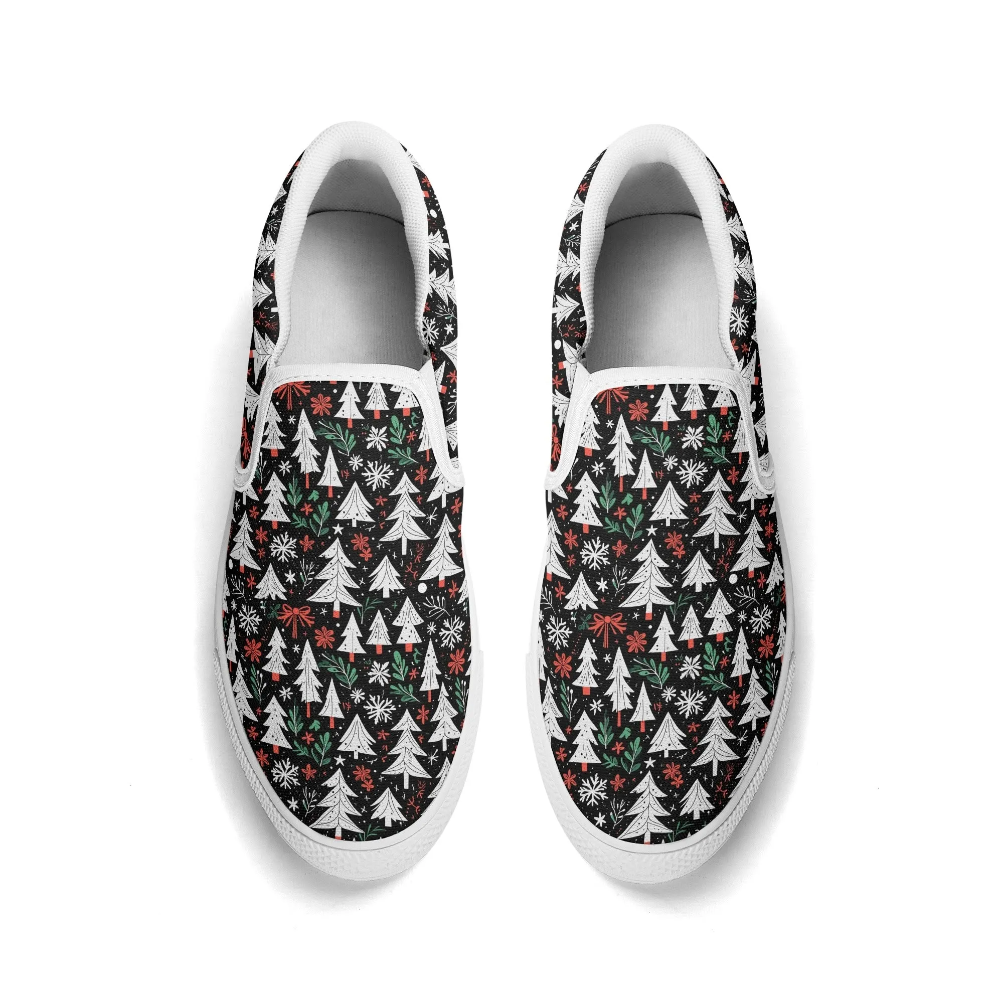 Mens Christmas Tree Rubber Slip On Shoes