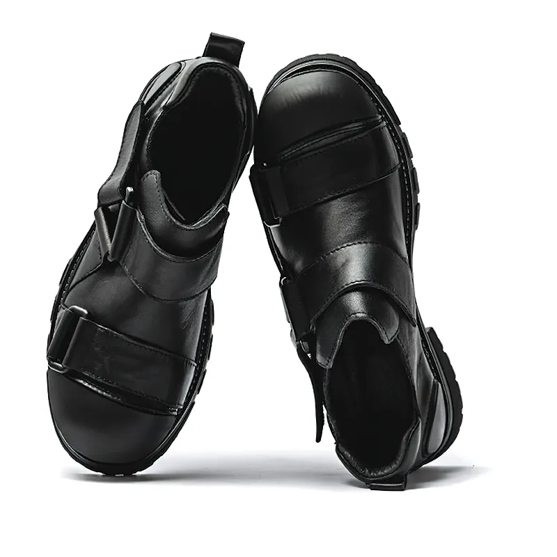 Men's Luxury Genuine Leather Shoes / Punk Rock Shoes with Non-Slip Rubber Platform