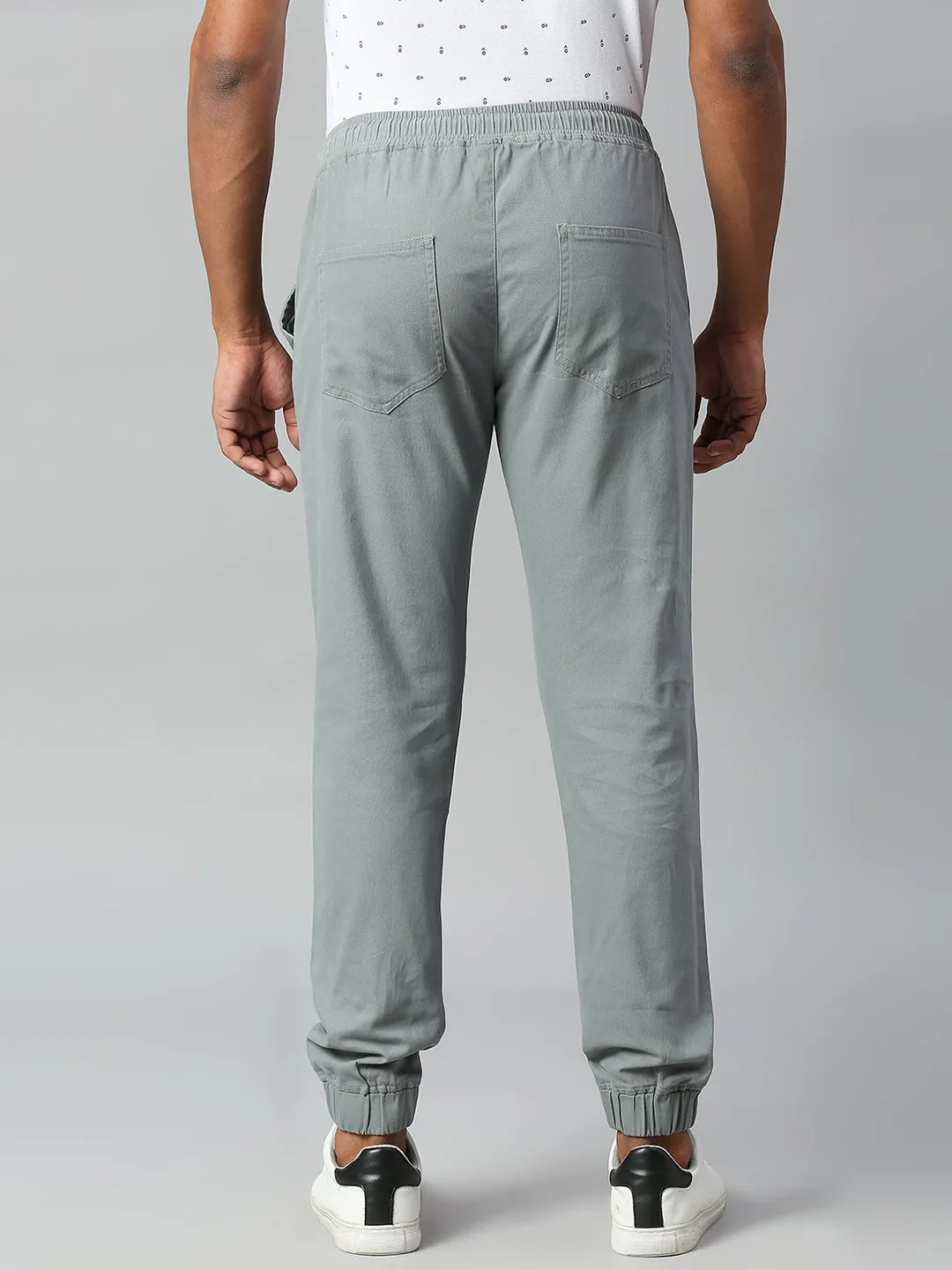 Men's Straight Fit Cotton Joggers (Aqua)
