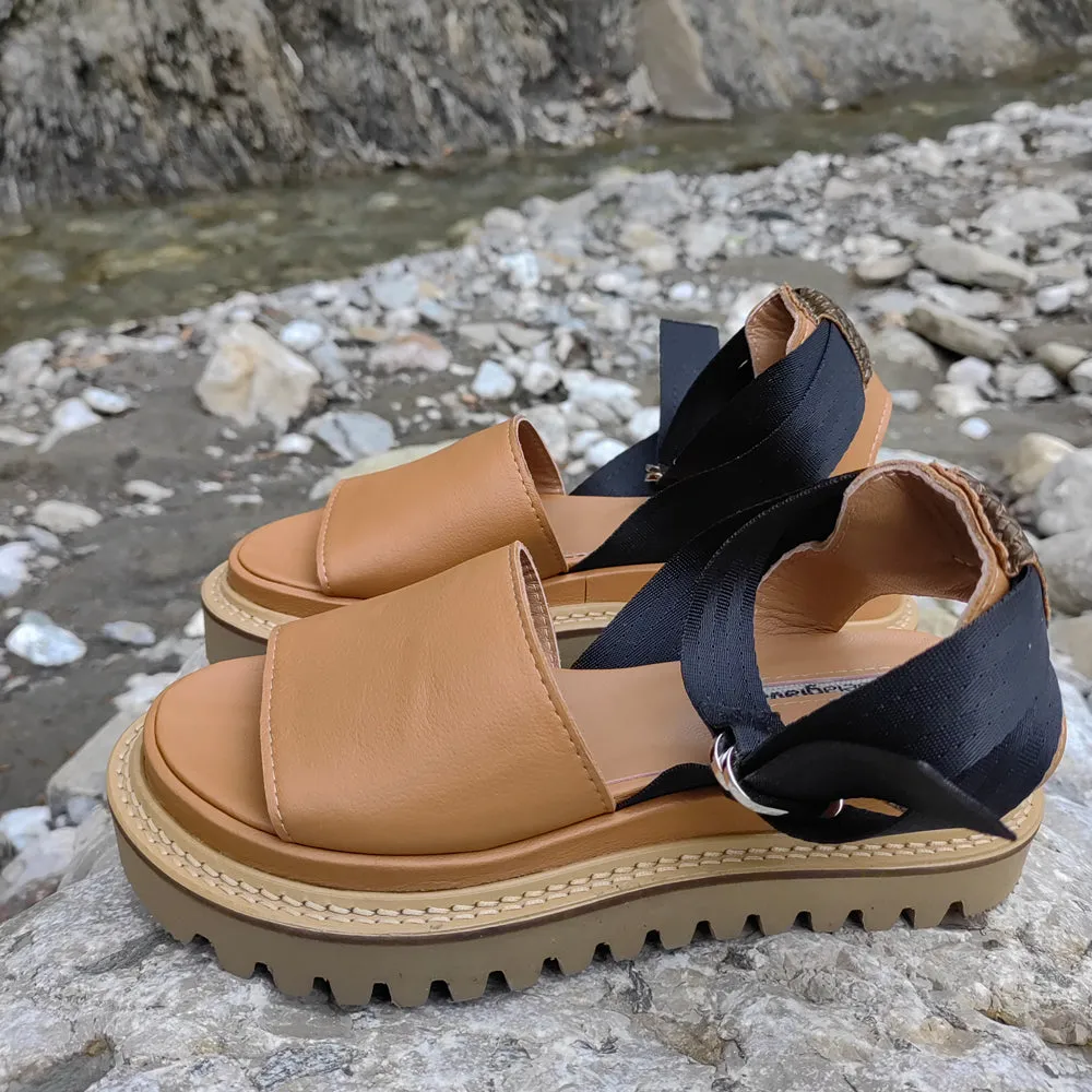 Milk Tea flat sandals