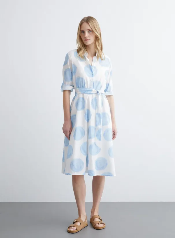 MORE AND MORE<BR>
Dot Dress<BR>
Blue/White<BR>