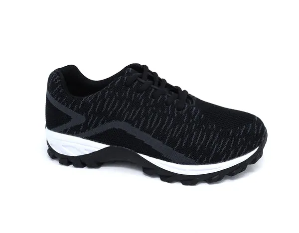 Mt. Emey 9705 Grey - Men's Knitted Athletic walking Shoe with Laces
