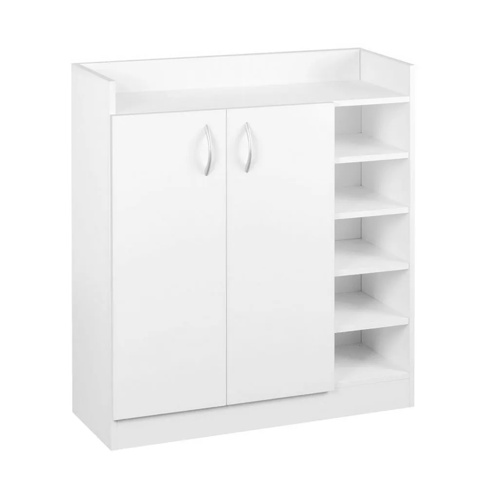 NNEDSZ 2 Doors Shoe Cabinet Storage Cupboard - White