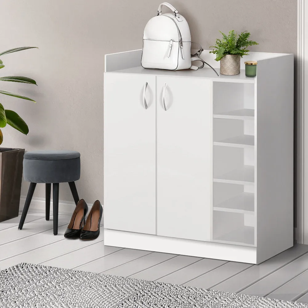 NNEDSZ 2 Doors Shoe Cabinet Storage Cupboard - White