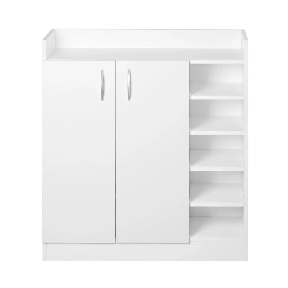 NNEDSZ 2 Doors Shoe Cabinet Storage Cupboard - White