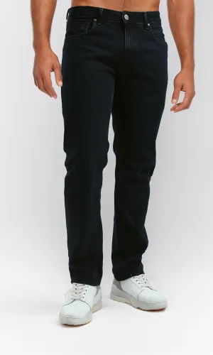 O194973 Solid Standard Navy Casual Jeans