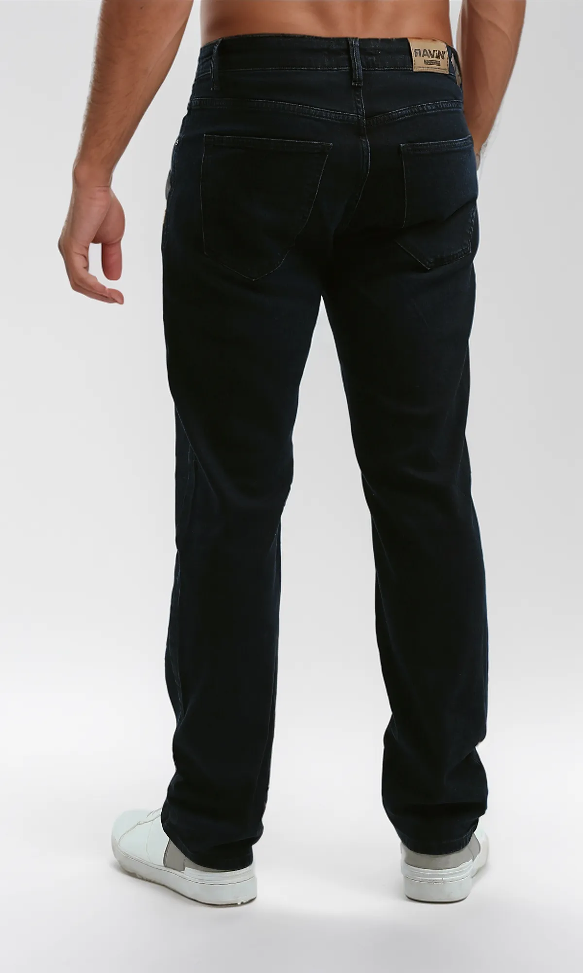O194973 Solid Standard Navy Casual Jeans