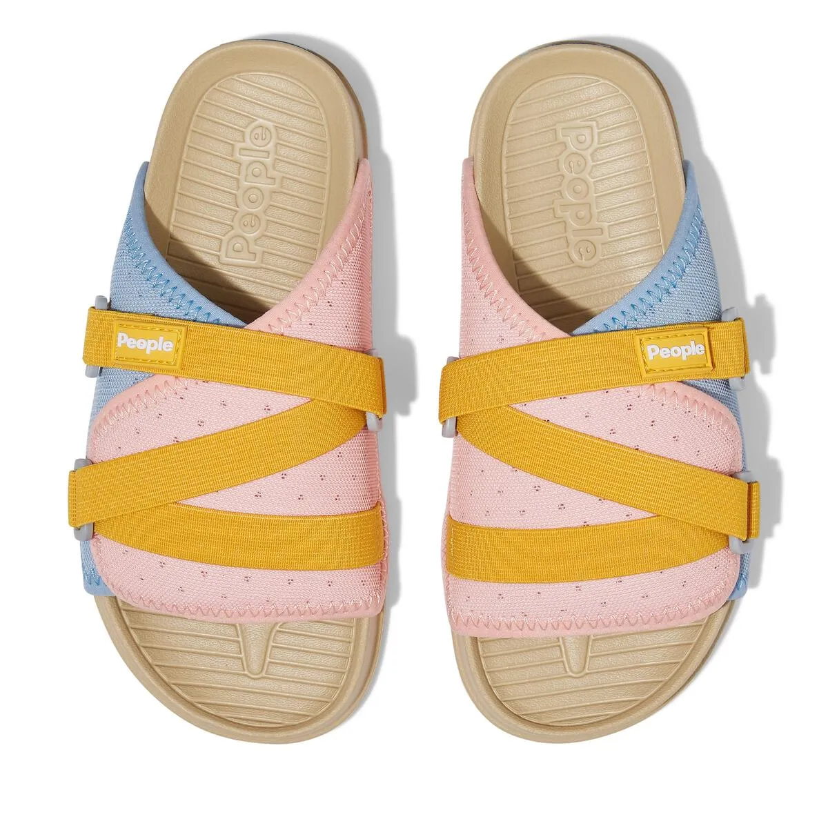 People Footwear Pink/Tan Lennon Chiller Slip On | Vegan Slide Sandal