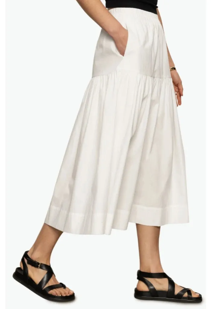 Poplin Prairie Skirt-White