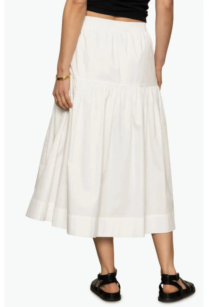 Poplin Prairie Skirt-White