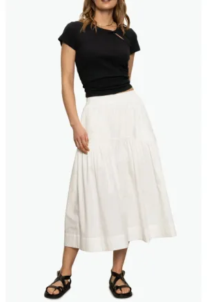 Poplin Prairie Skirt-White