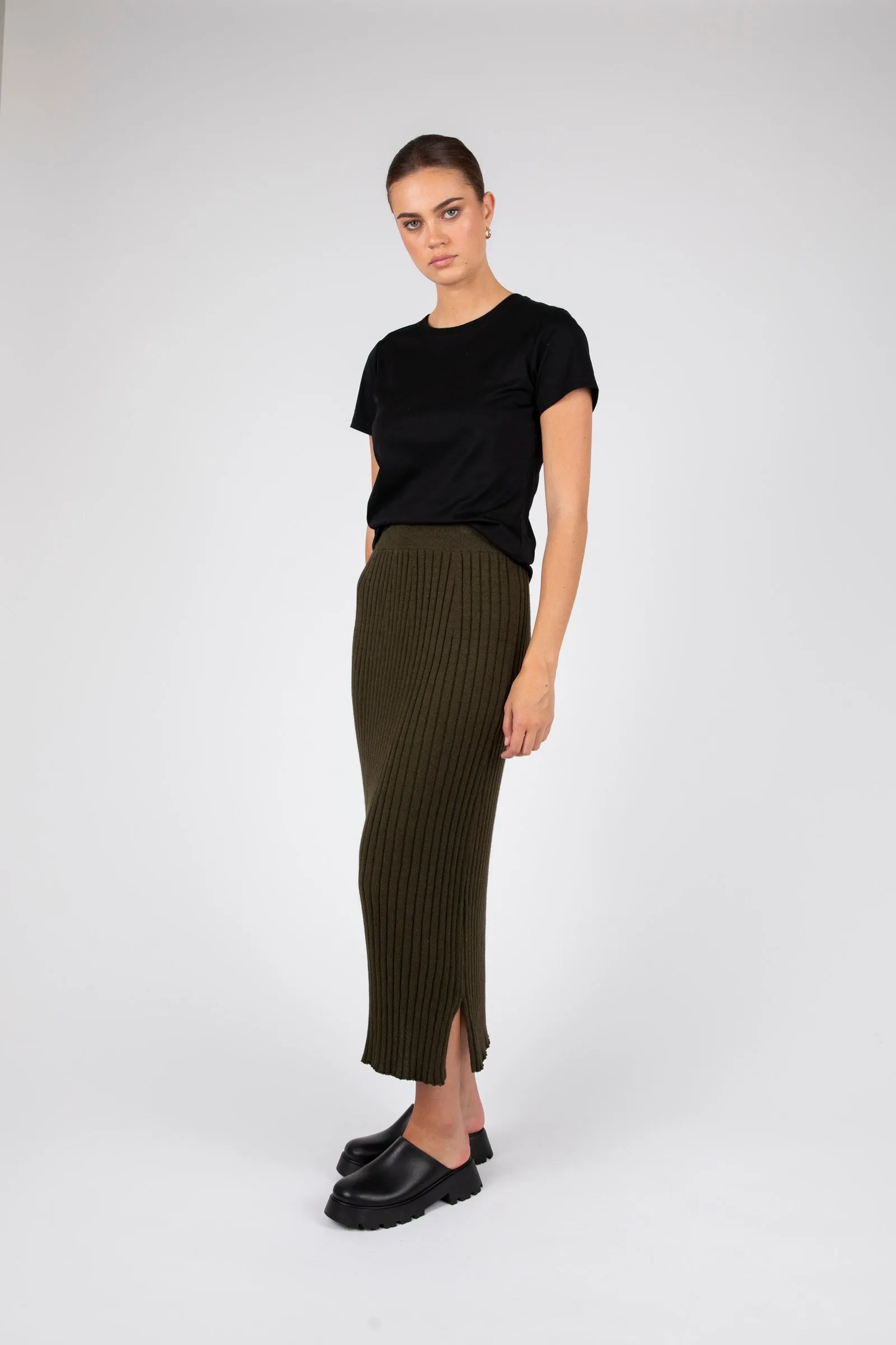 Reign Rib Skirt - Cypress