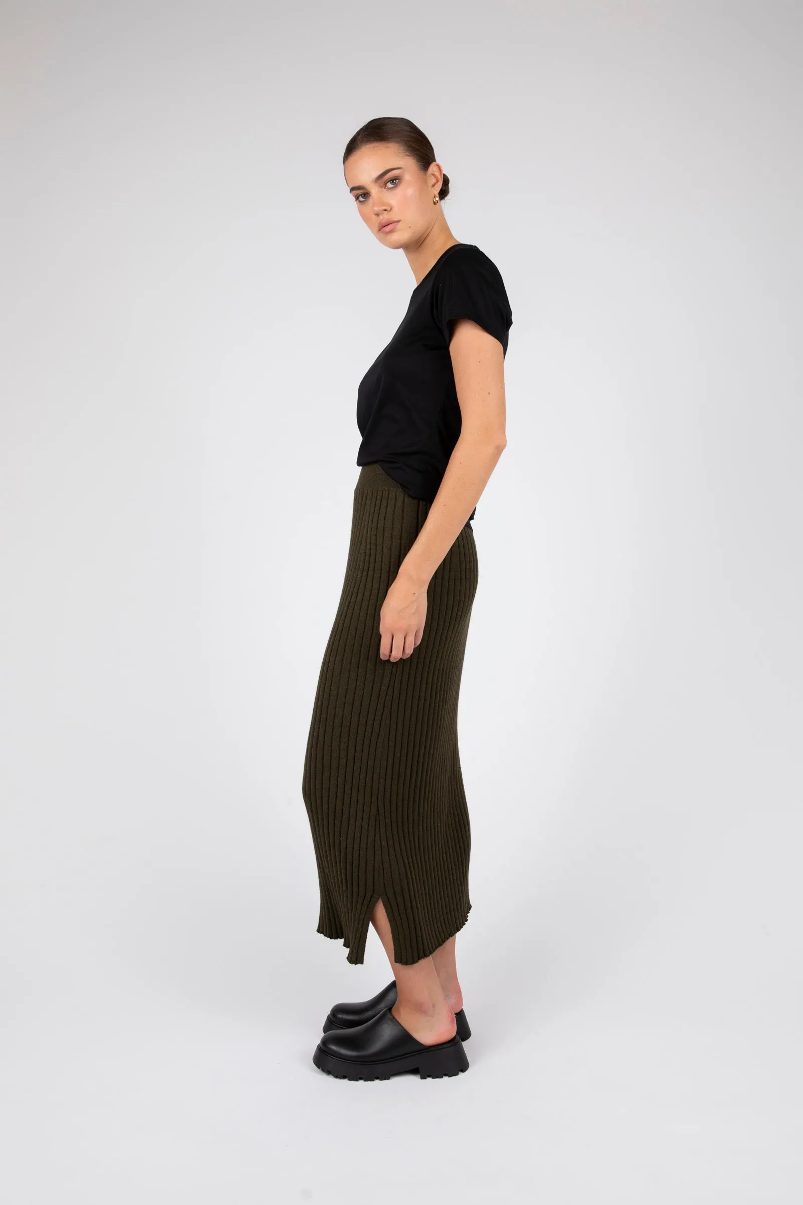 Reign Rib Skirt - Cypress