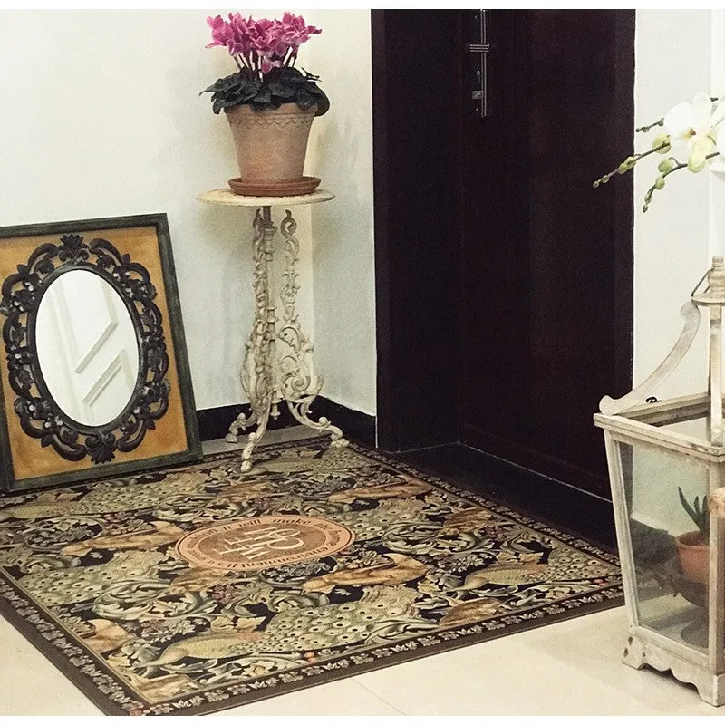 Retro Charm Animals Easy Clean Non-Slip Rug
