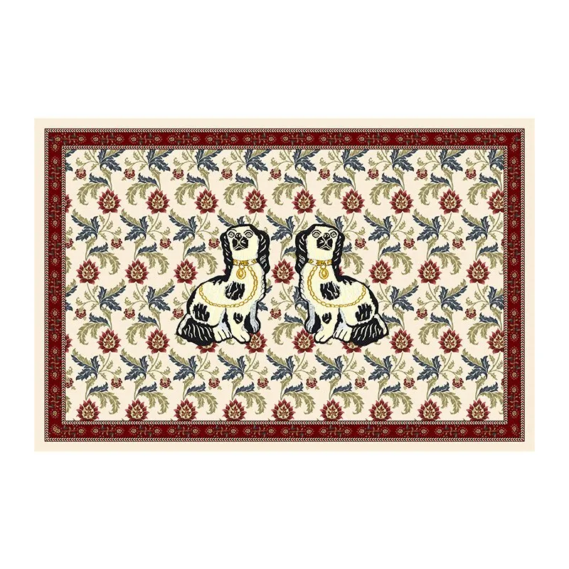 Retro Charm Animals Easy Clean Non-Slip Rug