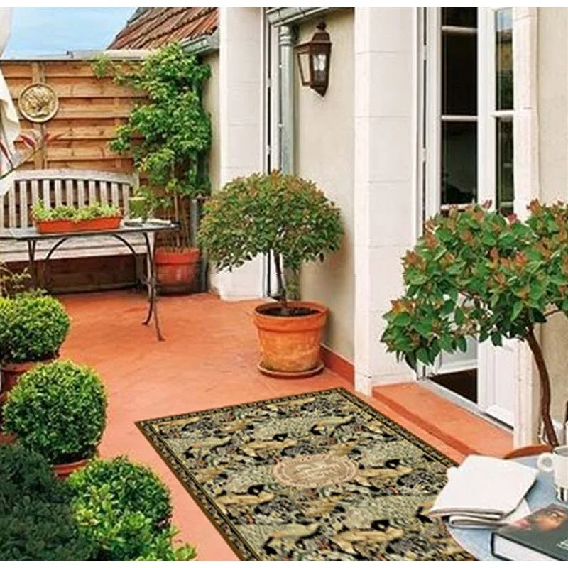 Retro Charm Animals Easy Clean Non-Slip Rug