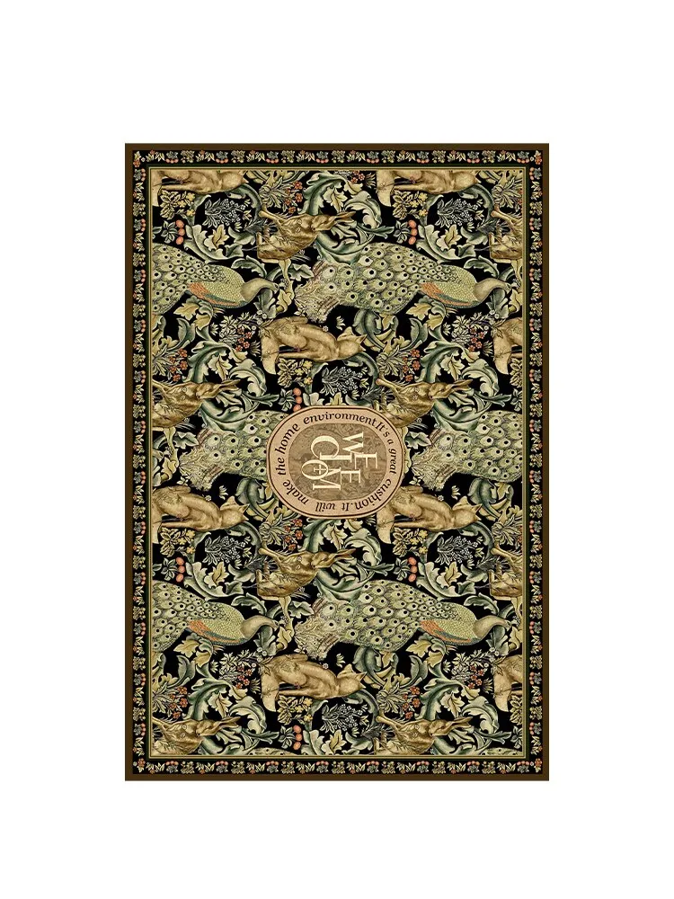Retro Charm Animals Easy Clean Non-Slip Rug