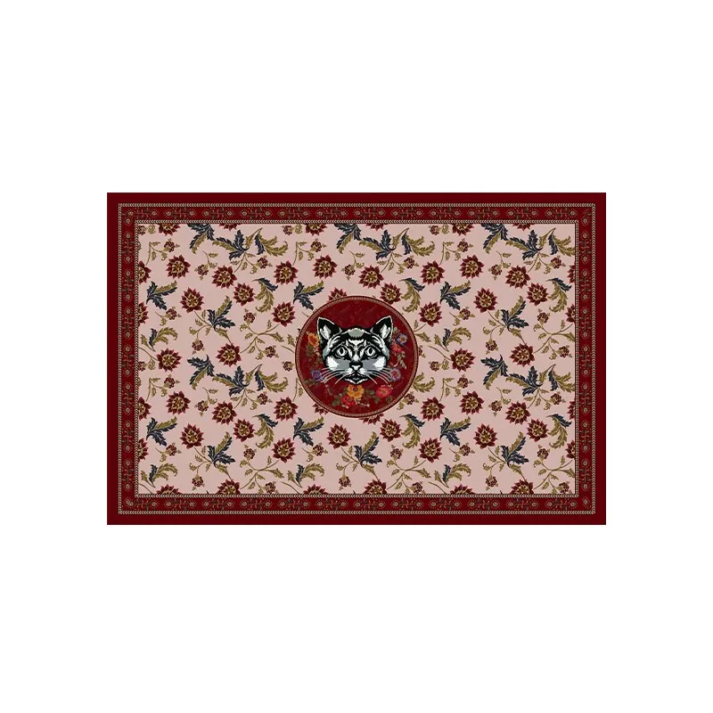 Retro Charm Animals Easy Clean Non-Slip Rug