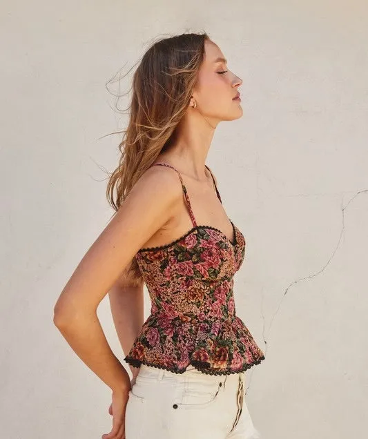 Rosé All Day Peplum Top