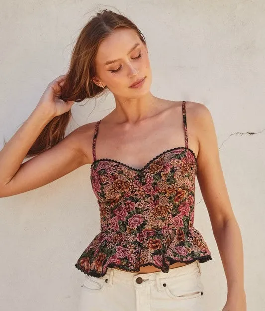 Rosé All Day Peplum Top