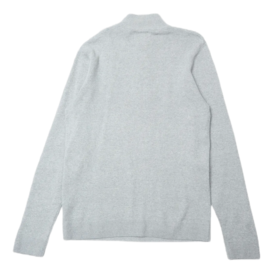 Roy Knit High Neck Zip Light Grey Melange