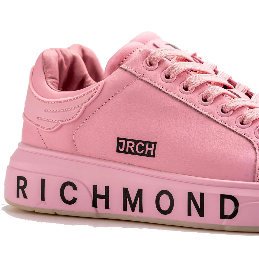 Scarpe Donna JOHN RICHMOND Sneakers in Pelle Light Pink con Logo Laterale