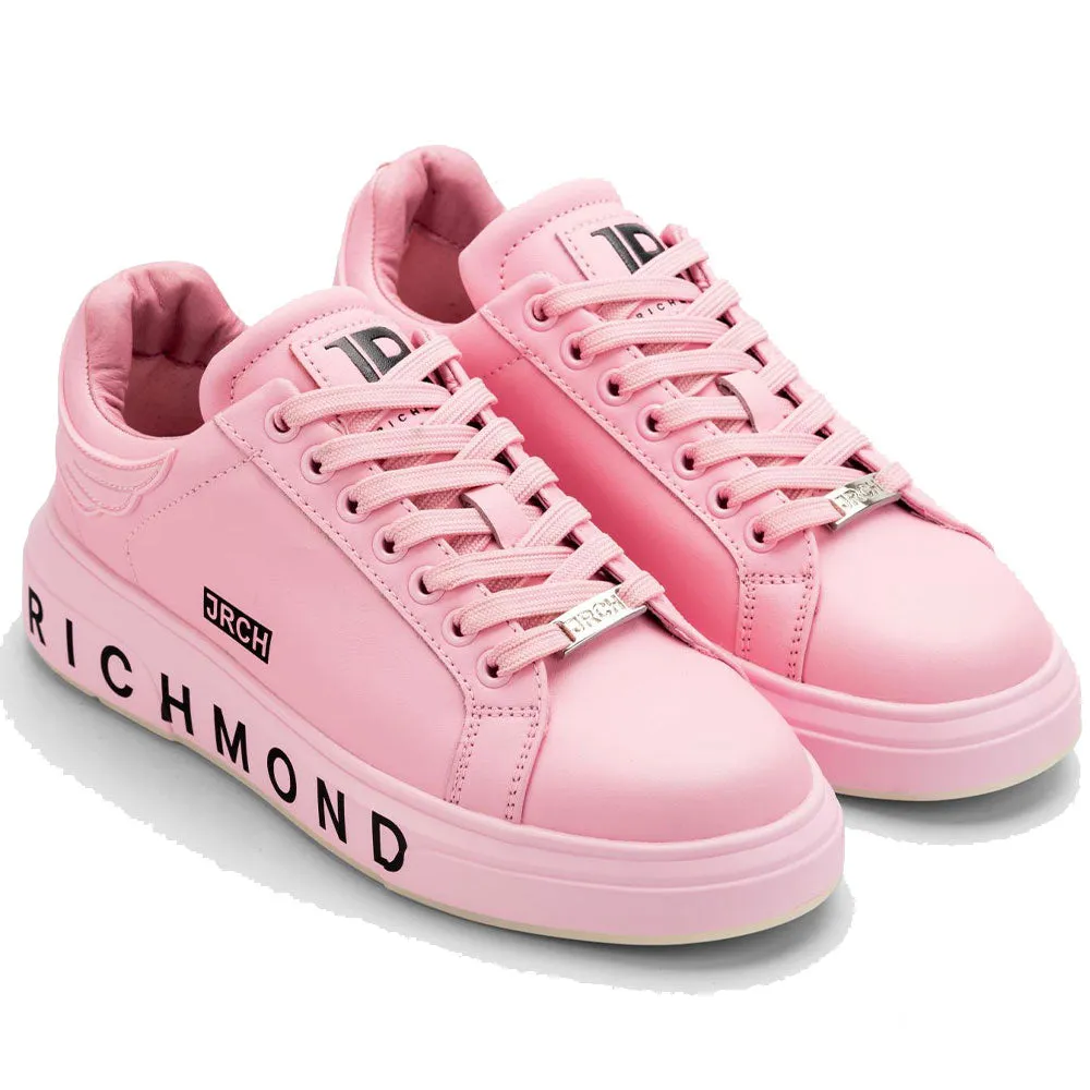 Scarpe Donna JOHN RICHMOND Sneakers in Pelle Light Pink con Logo Laterale