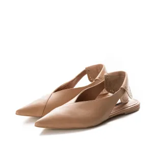 Sea Salt beige leather ballerinas