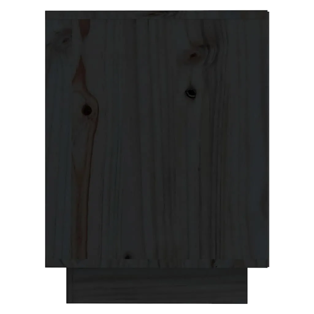 Shoe Cabinet Black 110x34x45 cm Solid Wood Pine