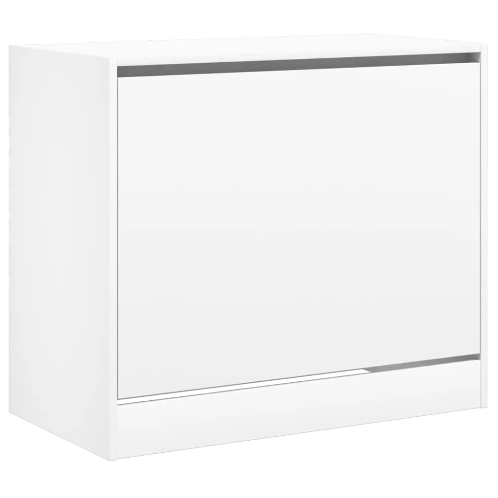 Shoe Cabinet White 80x42x69 cm Engineered Wood